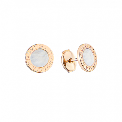 Пусеты Bvlgari - Rose Gold & Mother of Pearl