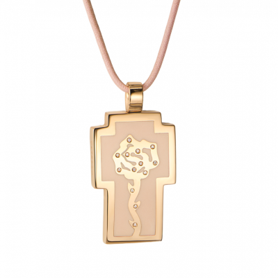 Подвеска Gavello Rose Gold & Diamond Cross