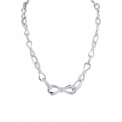 Колье No name в стиле GRAFF Tilda's Bow Diamond Link Necklace 8,53 ct