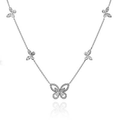 Подвеска No name в стиле GRAFF Multi Butterfly Silhouette Diamond