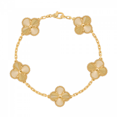 Браслет Van Cleef & Arpels Vintage Alhambra 5 motifs yellow gold