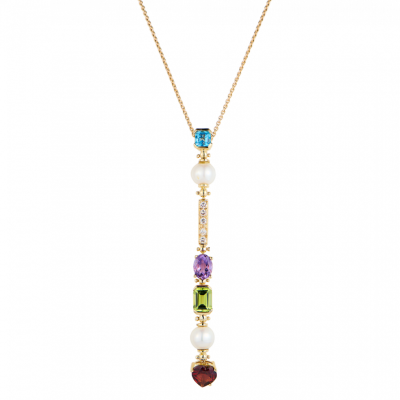 Подвеска No name в стиле Bvlgari Allegra MultuGemstone Yellow Gold