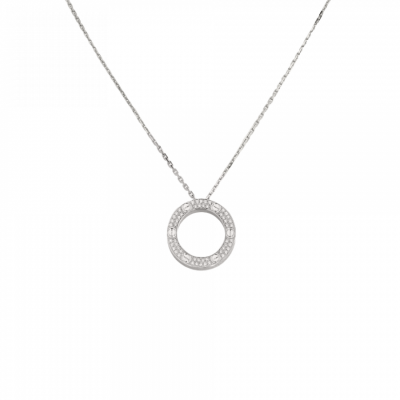 Подвеска Cartier Love White Gold Diamonds