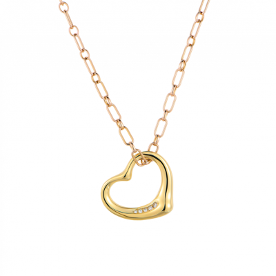 Подвеска Tiffany & Co Elsa Peretti® Open Heart 22 mm Yellow Gold
