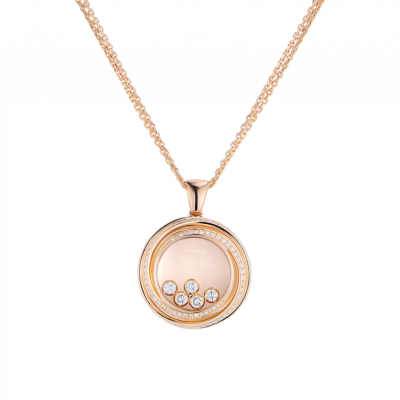 Подвеска Chopard Happy Emotions Rose Gold & Diamonds
