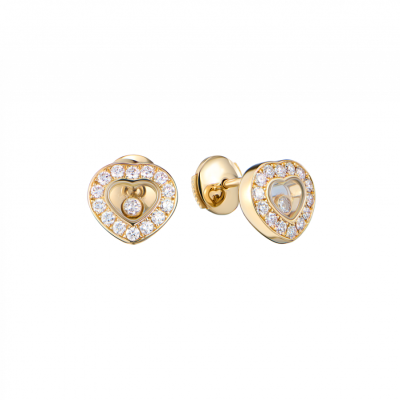 Серьги Chopard Happy Diamonds Yellow Gold Hearts