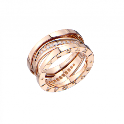 Кольцо Bvlgari B.zero1 Zaha Hadid Design Legend Rose Gold & Diamonds