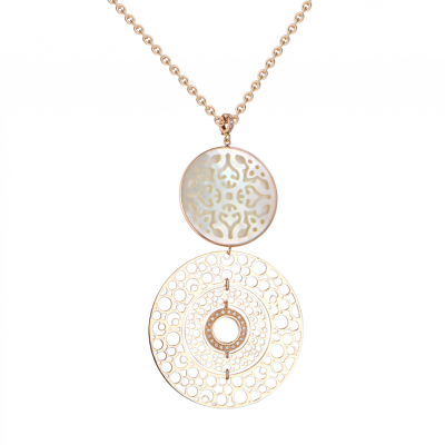 Подвеска ZOCCAI Damasco Rose Gold & Pearl & Diamonds