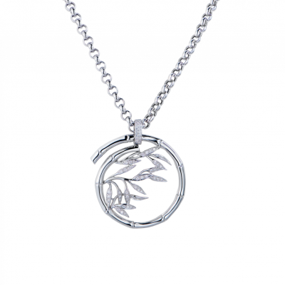 Подвеска Carrera y Carrera Bambu Maxi White Gold & Diamonds