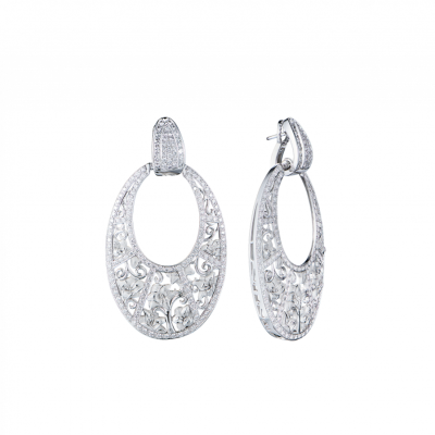 Серьги Carrera y Carrera Taj Mahal Madras White Gold & Diamonds