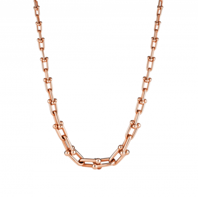 Колье No name в стиле Tiffany HardWear Graduated Link Necklace in Rose Gold