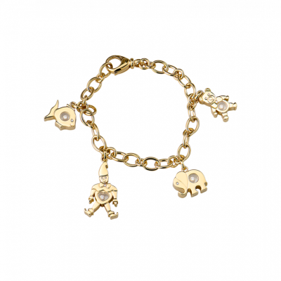 Браслет Chopard Happy Diamonds Charms Yellow Gold Floating Diamonds