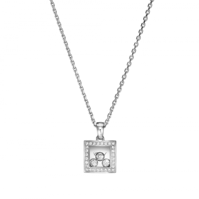 Подвеска Chopard Happy Diamonds Curves White Gold