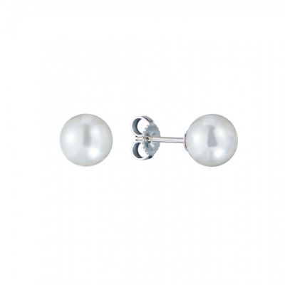 Пусеты Mikimoto White South Sea Stud 7 mm White Gold
