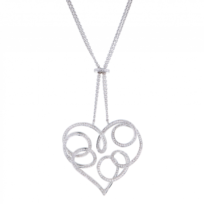 Подвеска Giorgio Visconti White Gold & Diamonds Heart