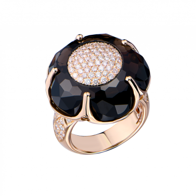 Кольцо Pasquale Bruni Bon Ton Classique Smoky Quartz & Diamonds LARGE
