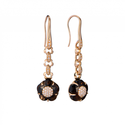 Серьги Pasquale Bruni Bon Ton Classique Smoky Quartz & Diamonds