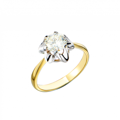 Кольцо No name 1,17 ct J/SI1 Round Cut Diamond & Yellow Gold