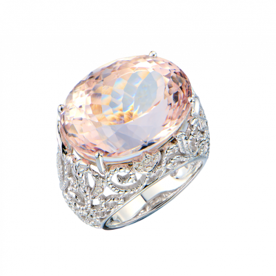 Кольцо Virtuti Jewellery Dream Collection Morganite & Diamonds