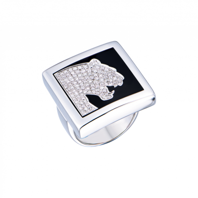 Кольцо Gavello White Gold Onyx & Diamonds