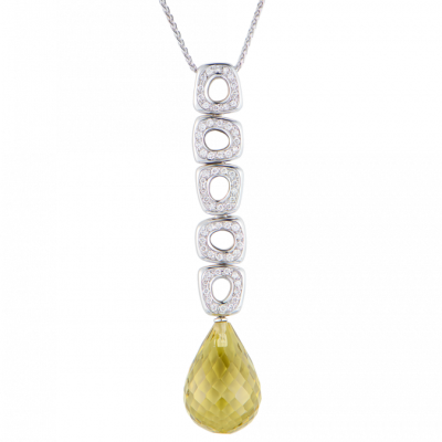 Подвеска Antonini Gioielli Peridot & Diamonds White Gold