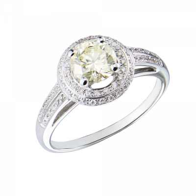 Кольцо No name 1,01 ct Q-R/VS2 Round Diamond & White Gold