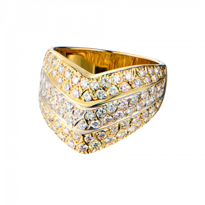 Кольцо No name Two Tone Gold 1,150 ct Round Cut Diamonds