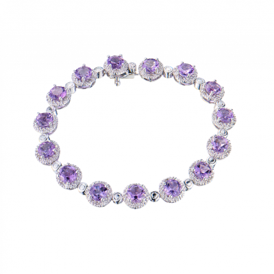 Браслет No name Natural Amethist 12,0 ct Tennis