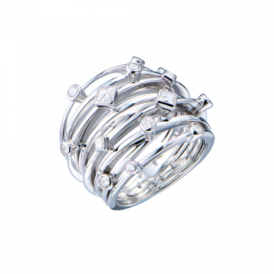 Кольцо Hulchi Belluni Bouli White Gold & Diamonds