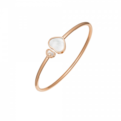 Браслет Chopard Happy Hearts Rose Gold Mother-of-Pearl Diamond Bangle