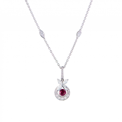 Подвеска Graff Ruby & Round and Marquise Diamonds