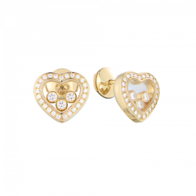 Серьги Chopard Happy Diamonds Heart Yellow Gold