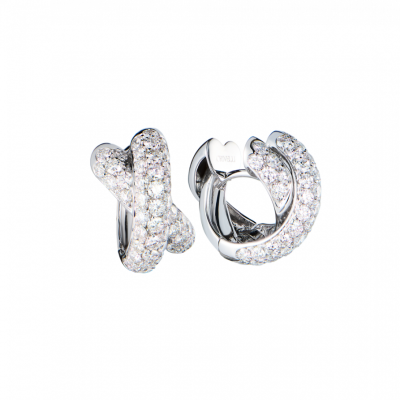 Серьги Crivelli 2,60 ct Round Cut Diamonds & White Gold