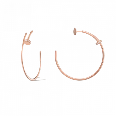 Серьги Cartier Juste un Clou Large Model Rose Gold Diamonds