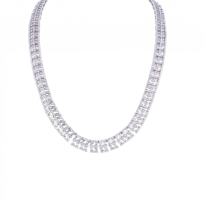 Колье No name 4,41 ct Round Cut Diamonds & White Gold