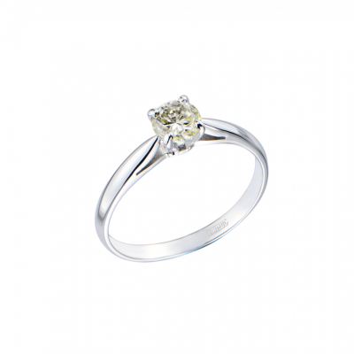 Кольцо No name 0,50 ct S-T/SI1 Round Diamond White Gold