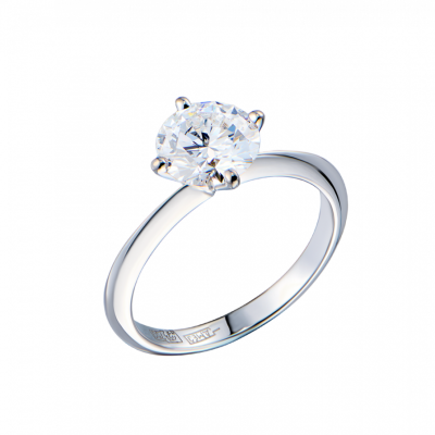 Кольцо No name 1,57 сt G/VS2 Round Cut Diamond МГУ