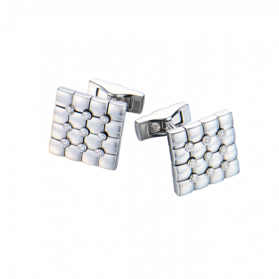 Запонки Mercury White Gold & 0,17 ct Diamonds