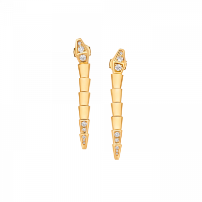 Серьги Bvlgari Serpenti Viper Yellow Gold & Diamonds
