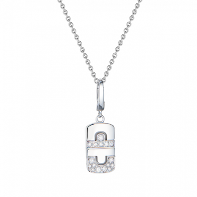 Подвеска Bvlgari Parentesi Charm White Gold & Diamonds
