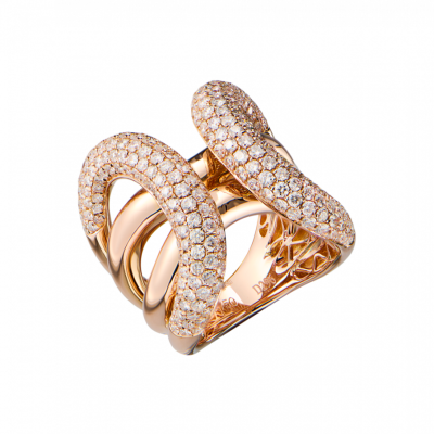 Кольцо No name 2,96 ct Round Cut Diamonds & Rose Gold