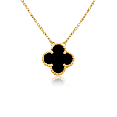 Подвеска Van Cleef & Arpels Vintage Alhambra Yellow Gold Onyx