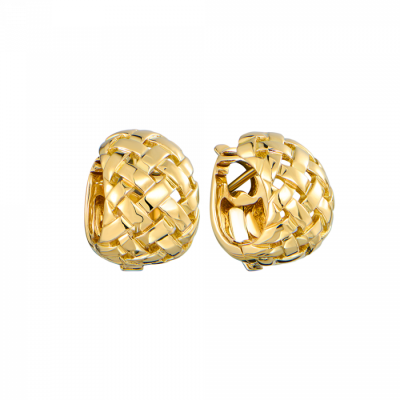Серьги Tiffany & Co Vintage Vannerie Basket Weave Yellow Gold