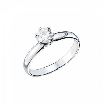 Кольцо No name 0,40 ct F/VVS2 Round Diamond White Gold