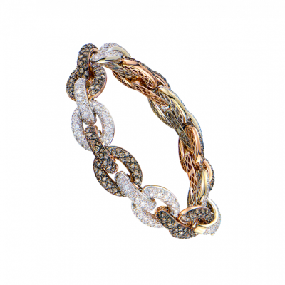 Браслет No name 10,20 ct White & Brown Diamonds