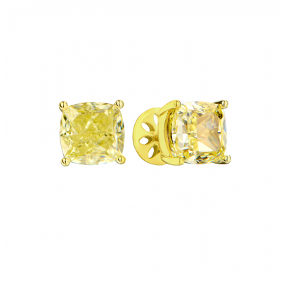 Пусеты Yanush Gioielli 3,00 - 3,00 ct O-P/VS1-VS2 Cushion Diamond