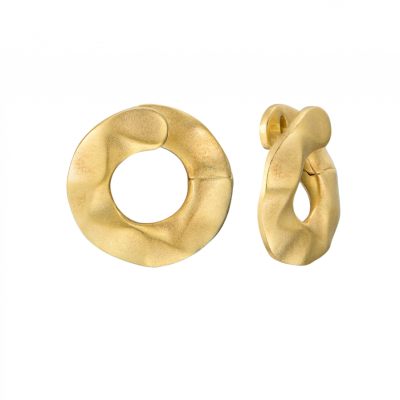 Серьги Pomellato Yellow Gold Curved Oval Hoop with Hinges