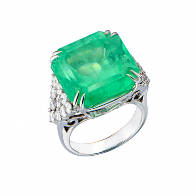 Кольцо No name COLOMBIA EMERALD 32,00 ct Intense Green/SI2