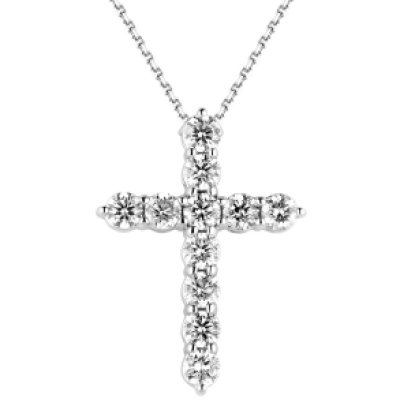 Крест No name 0,90 ct Round Cut Diamonds White Gold