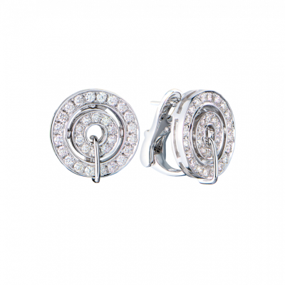 Серьги Bvlgari Astrale Concentrica White Gold & Diamonds